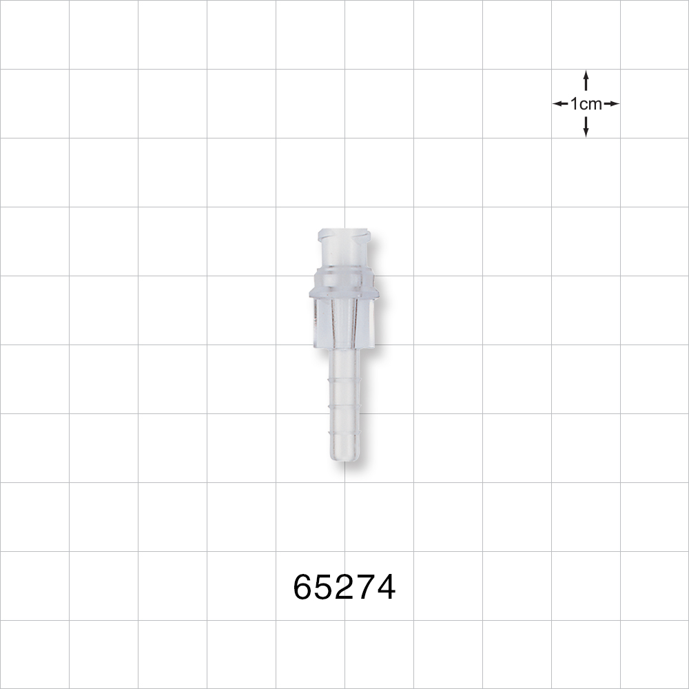 Female Luer Lock, Barbed, Clear