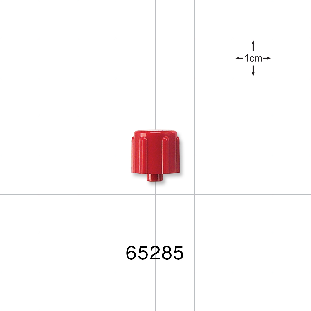 Male Luer Cap, Non-Vented, Red