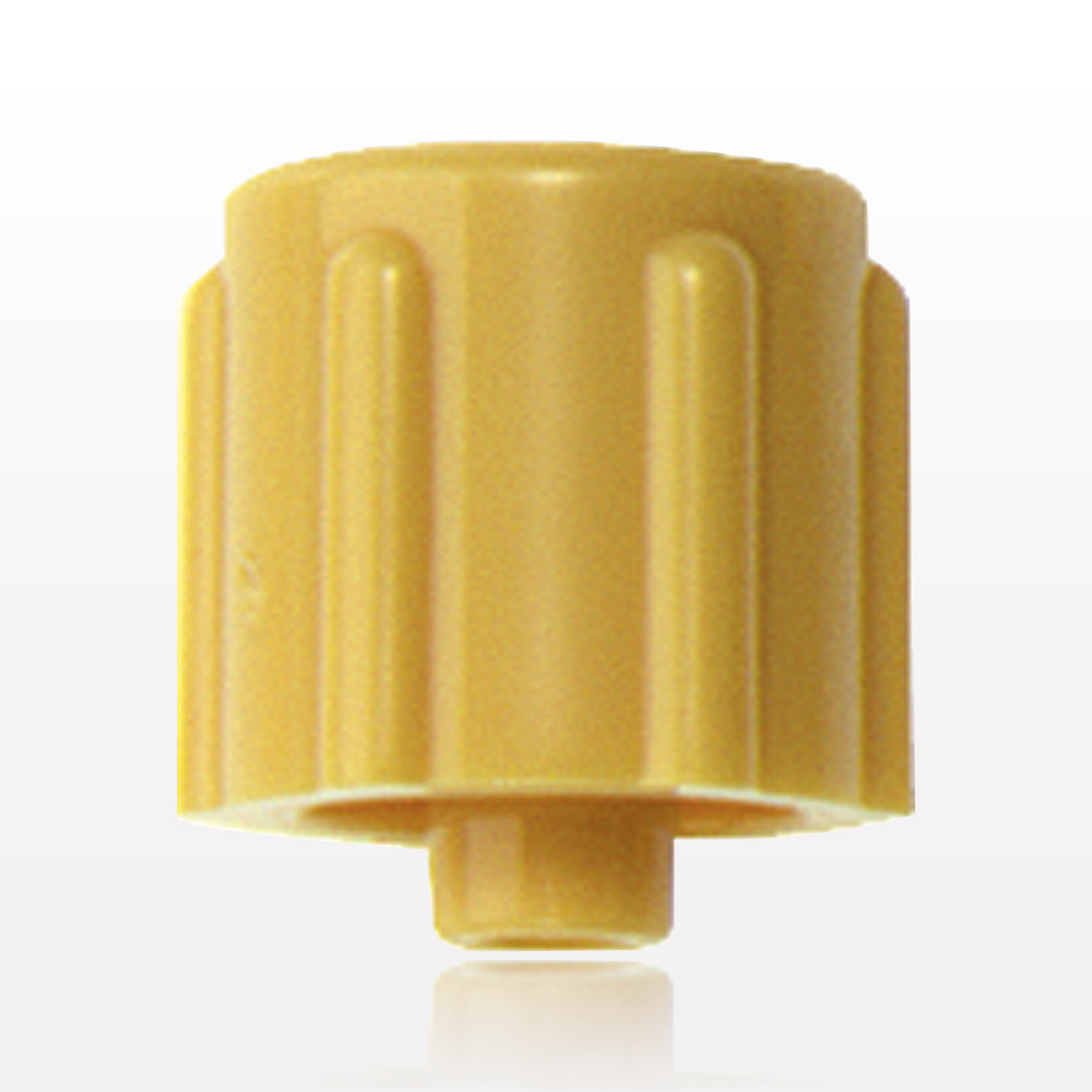 Male Luer Cap, Non-Vented, Yellow