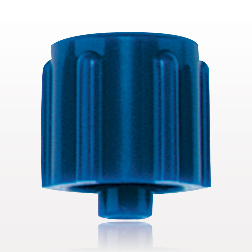 Male Luer Cap, Non-Vented, Dark Blue