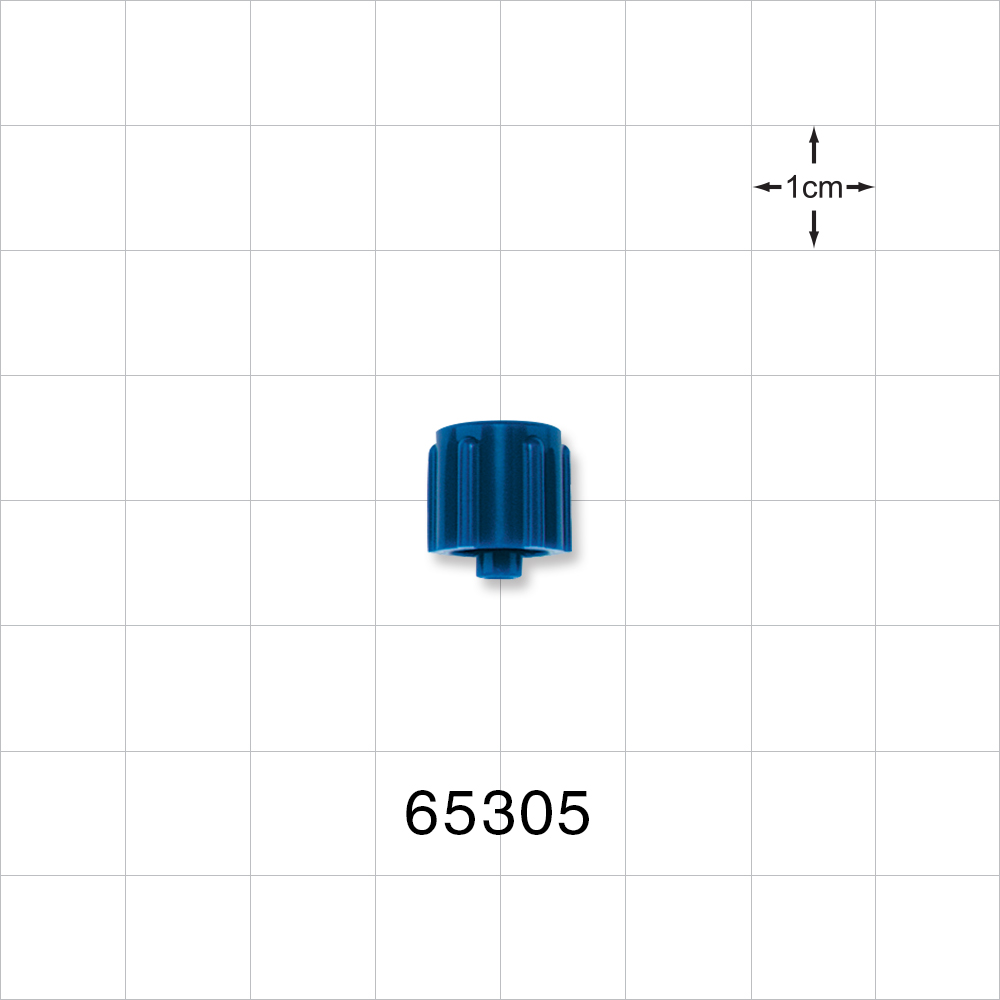 Male Luer Cap, Non-Vented, Dark Blue