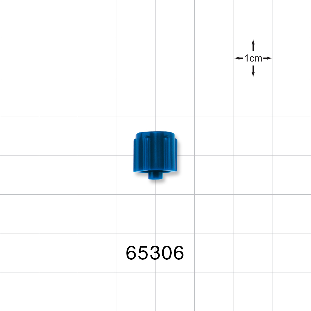 Male Luer Cap, Vented, Dark Blue