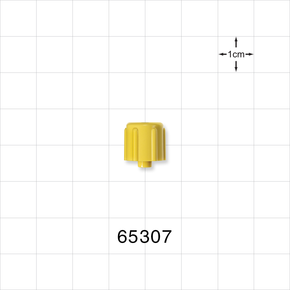 Male Luer Cap, Vented, Yellow