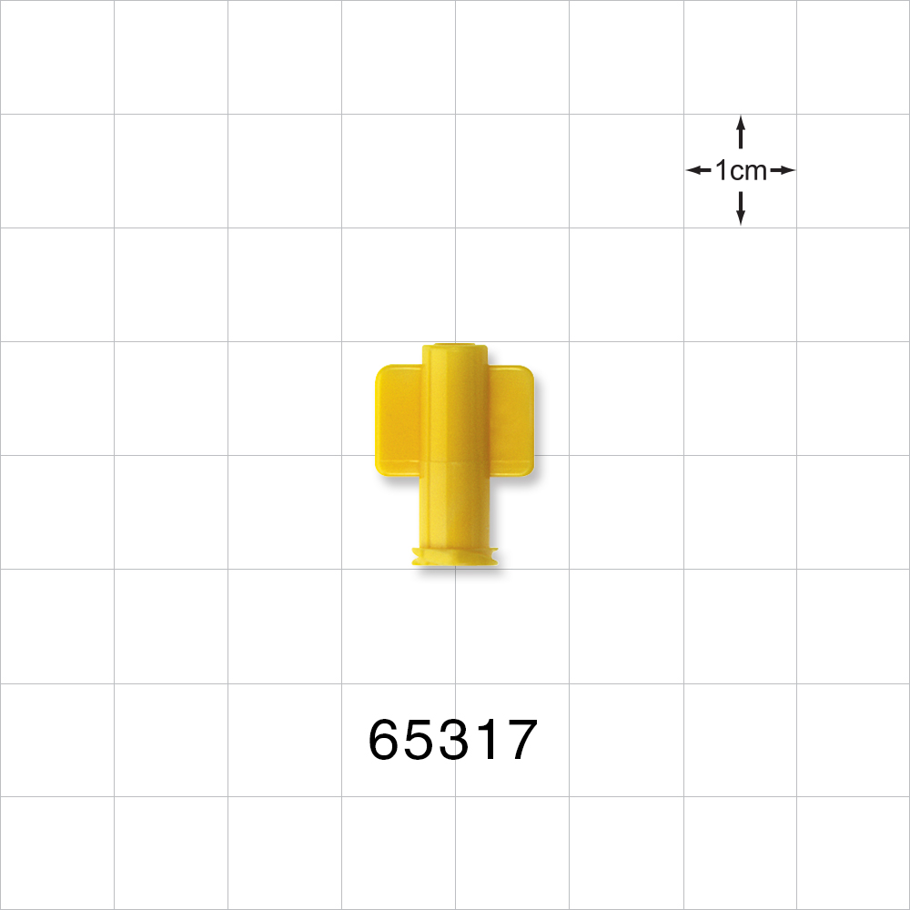 Female Luer Cap, Non-Vented, Yellow