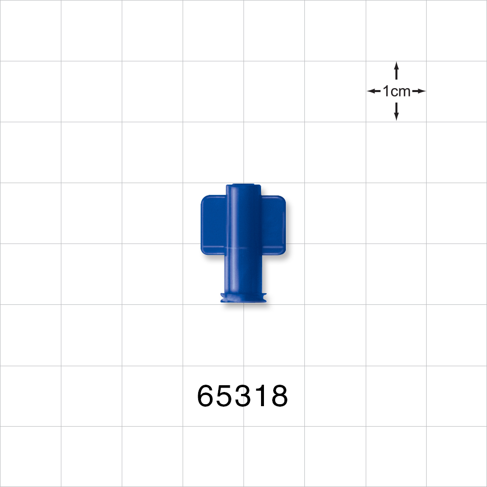 Female Luer Cap, Non-Vented, Blue
