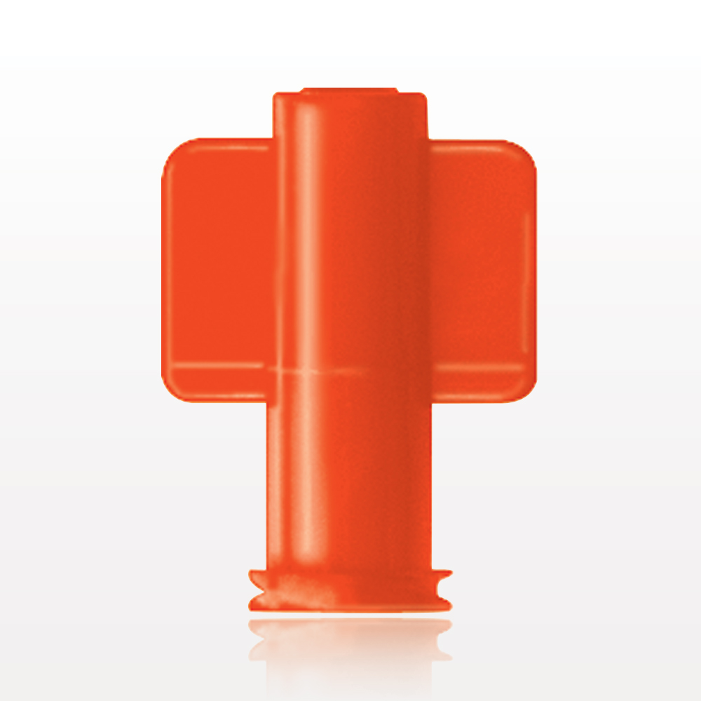 Female Luer Cap, Non-Vented, Orange