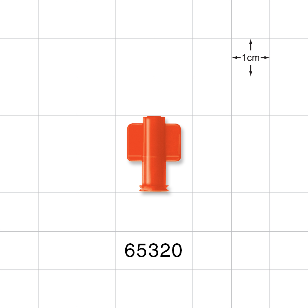 Female Luer Cap, Non-Vented, Orange