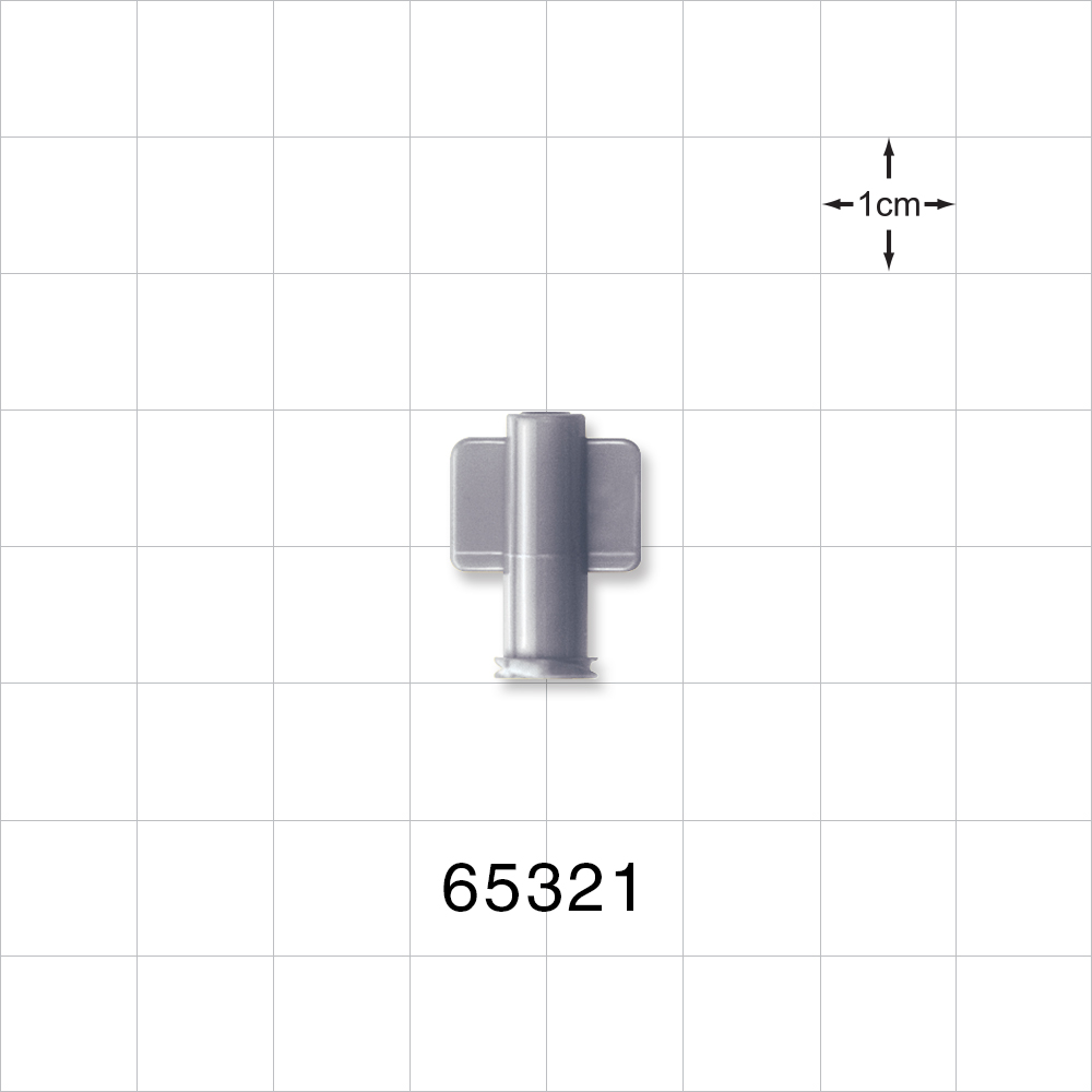 Female Luer Cap, Non-Vented, Gray