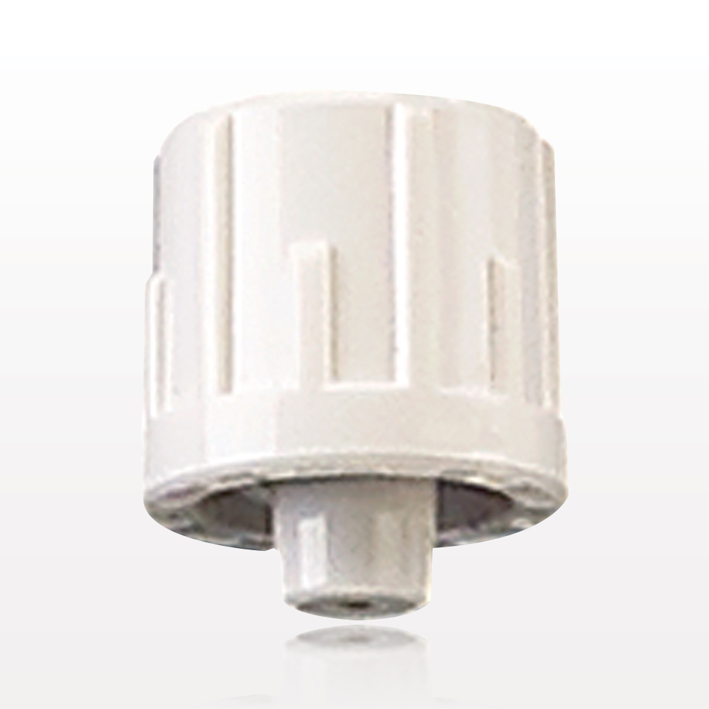 Male Luer Cap, Vented, White