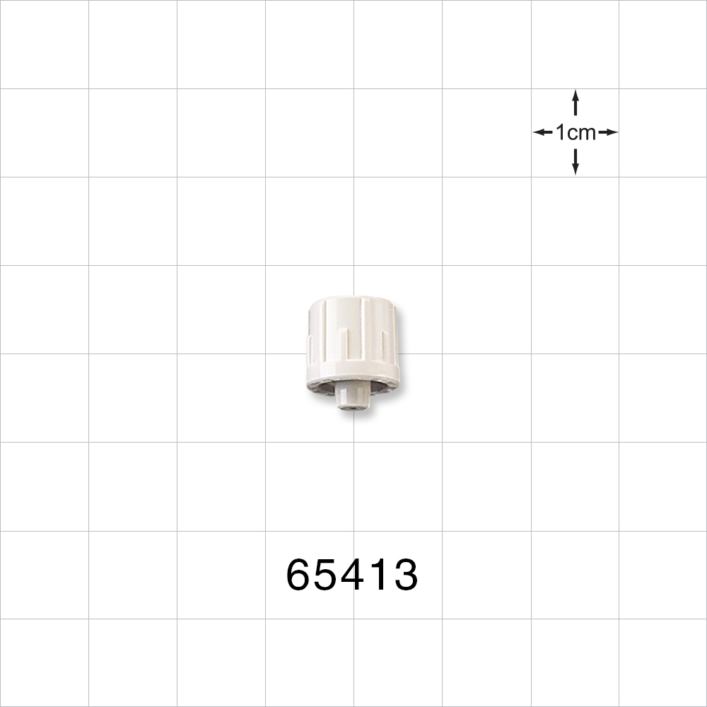 Male Luer Cap, Vented, White