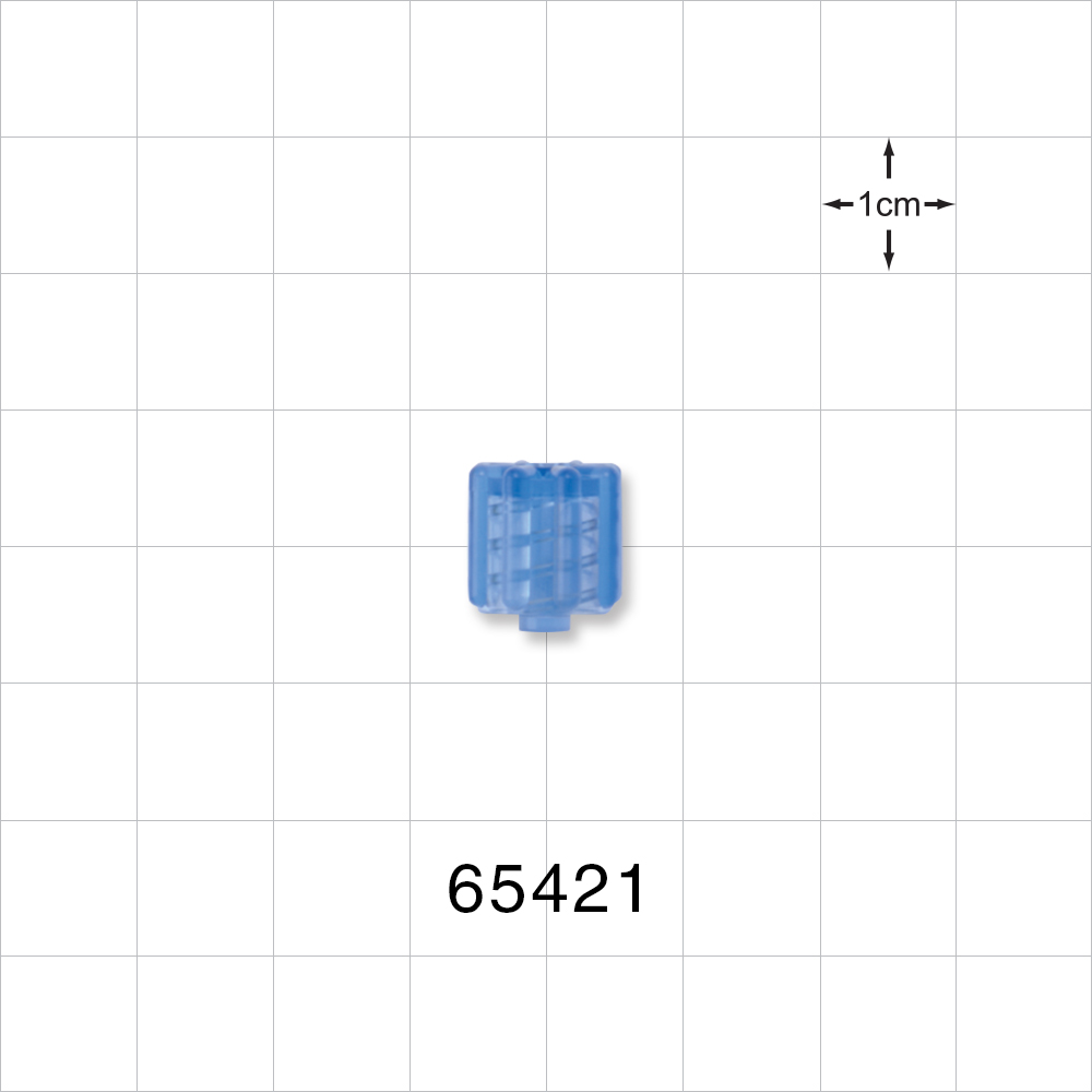 Male Luer Cap, Non-Vented, Blue