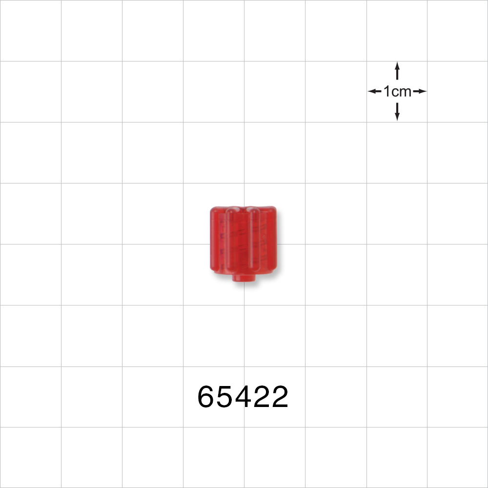 Male Luer Cap, Non-Vented, Red