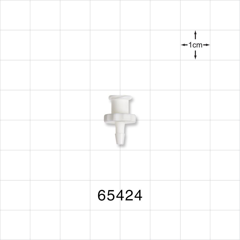 Female Luer Lock, Barbed, White