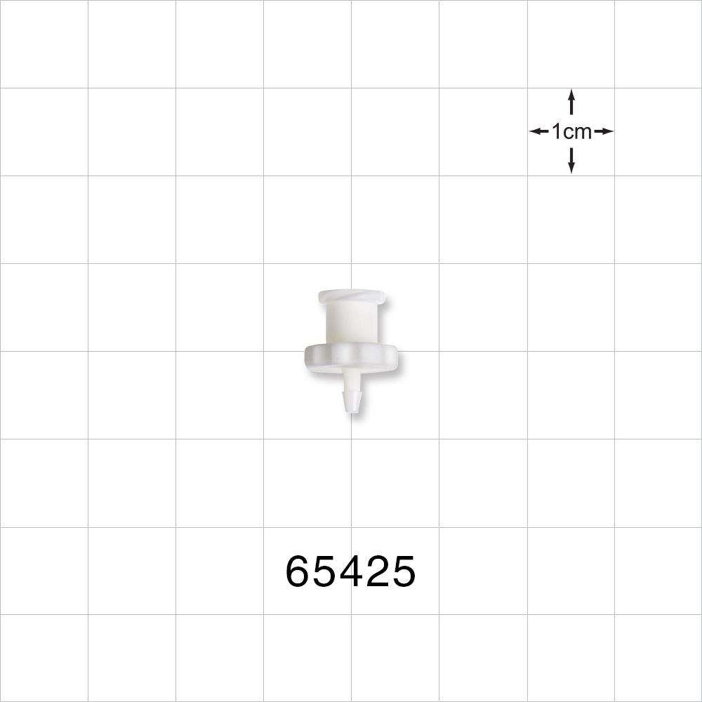 Female Luer Lock, Barbed, White