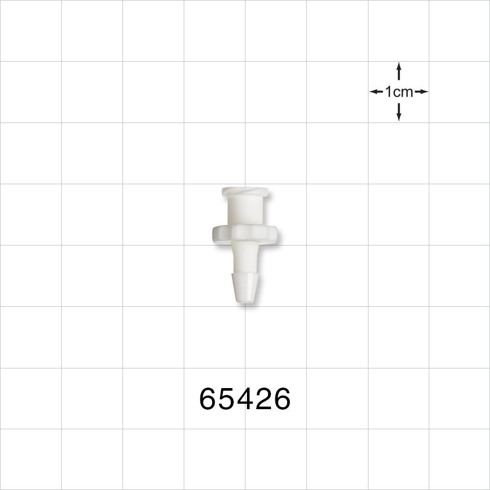 Female Luer Lock, Barbed, White