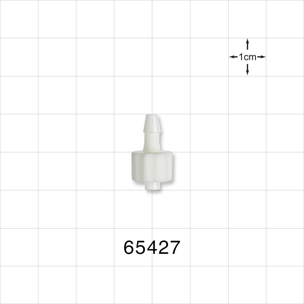 Male Luer Lock, Barbed, White