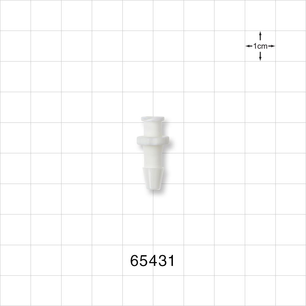 Female Luer Lock, Barbed, White