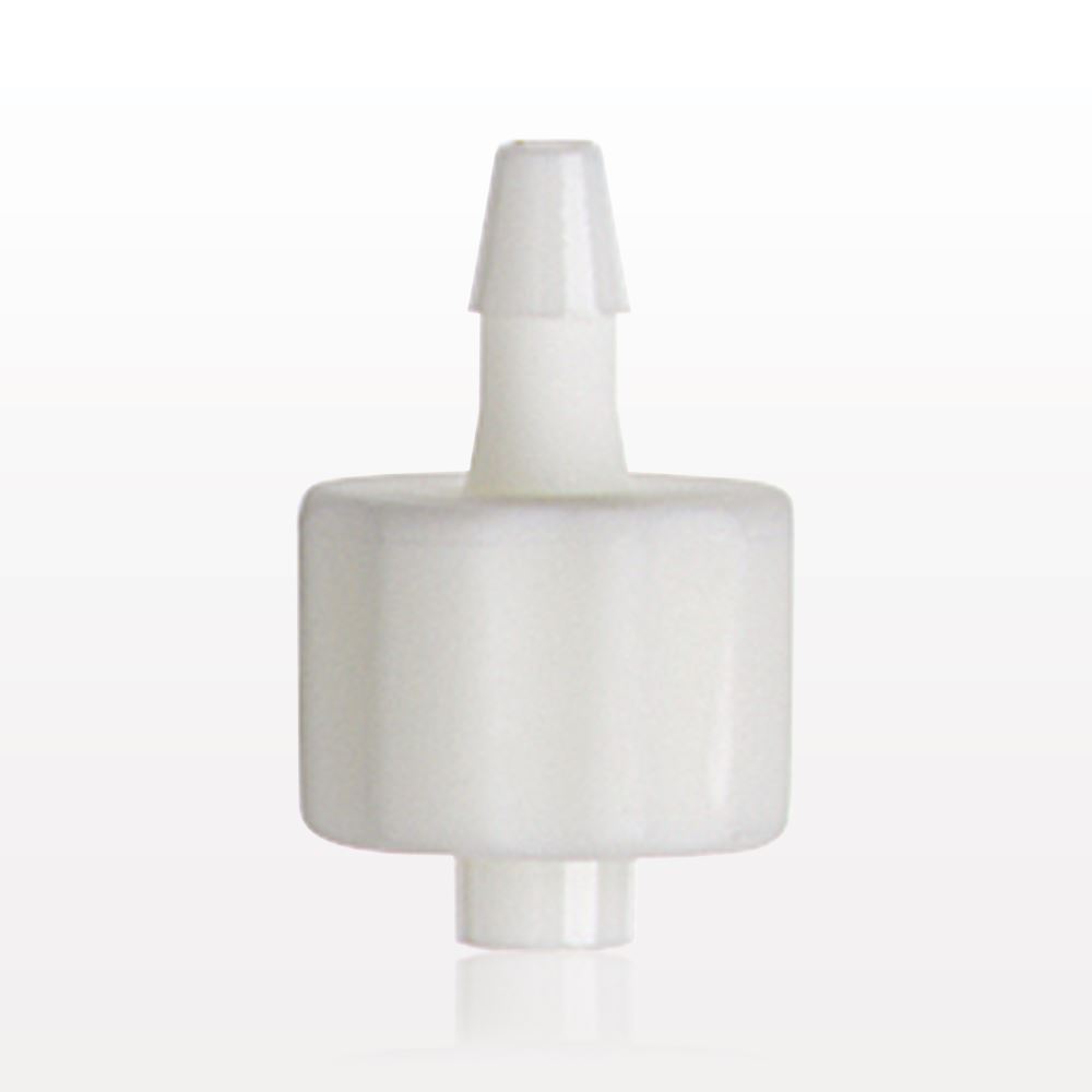 Male Luer Lock, Barbed, White