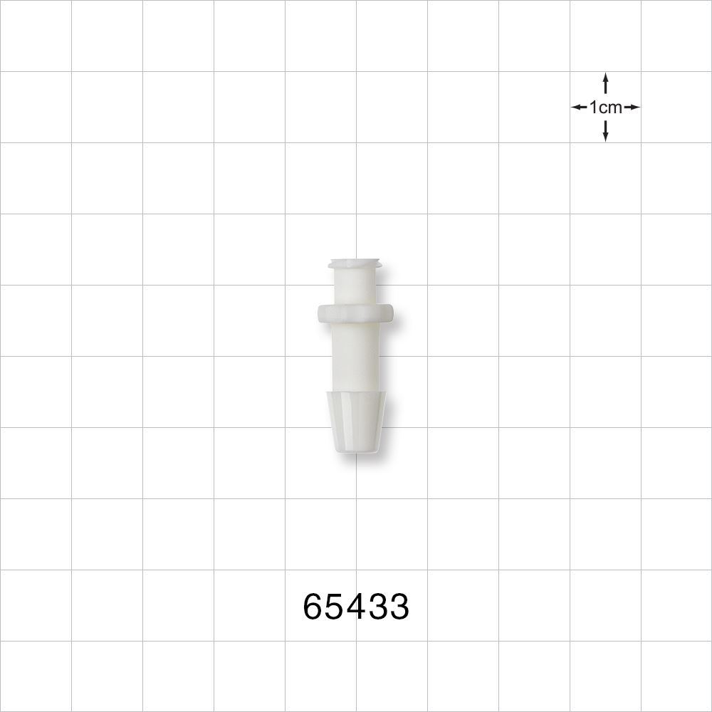 Female Luer Lock, Barbed, White