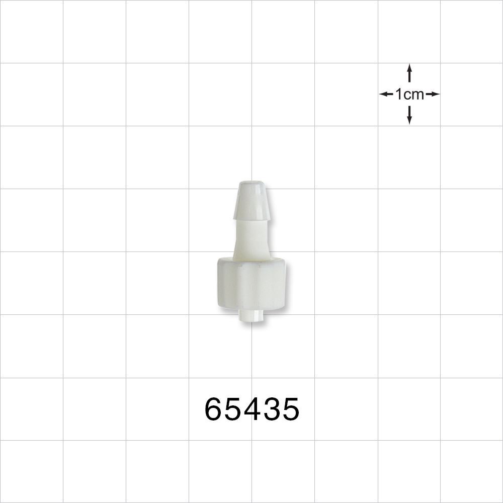 Male Luer Lock, Barbed, White