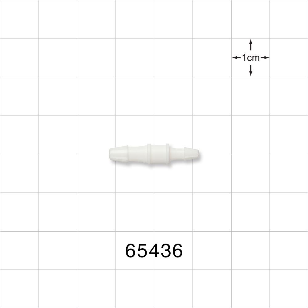 Straight Connector, Reducer, Barbed, White