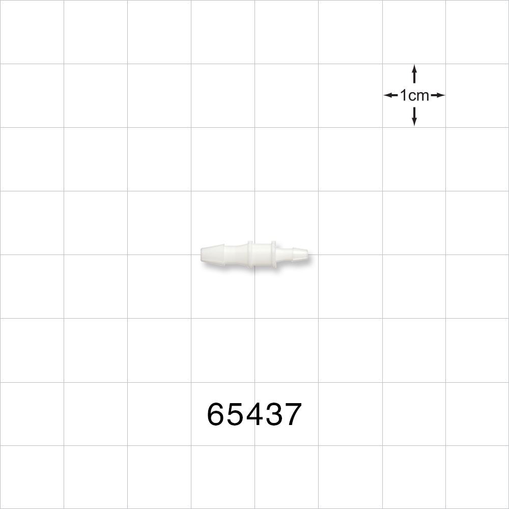 Straight Connector, White, Barbed Reducer