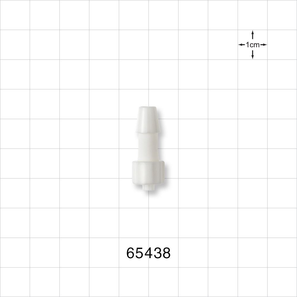 Male Luer Lock, Barbed, White