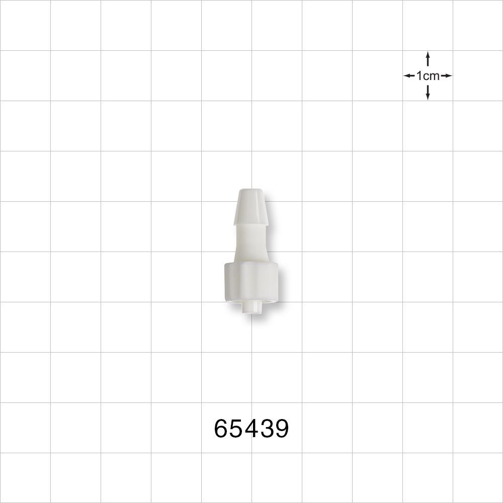 Male Luer Lock, Barbed, White