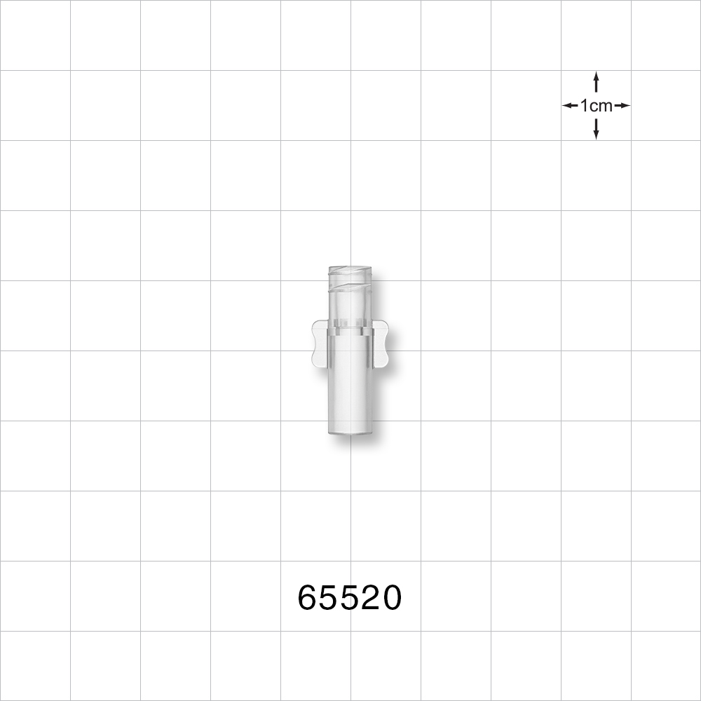 Female Luer Lock, Tubing Port, Clear