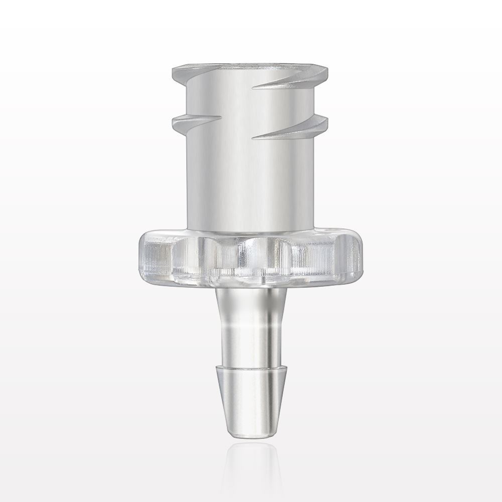Female Luer Lock, Barbed, Clear