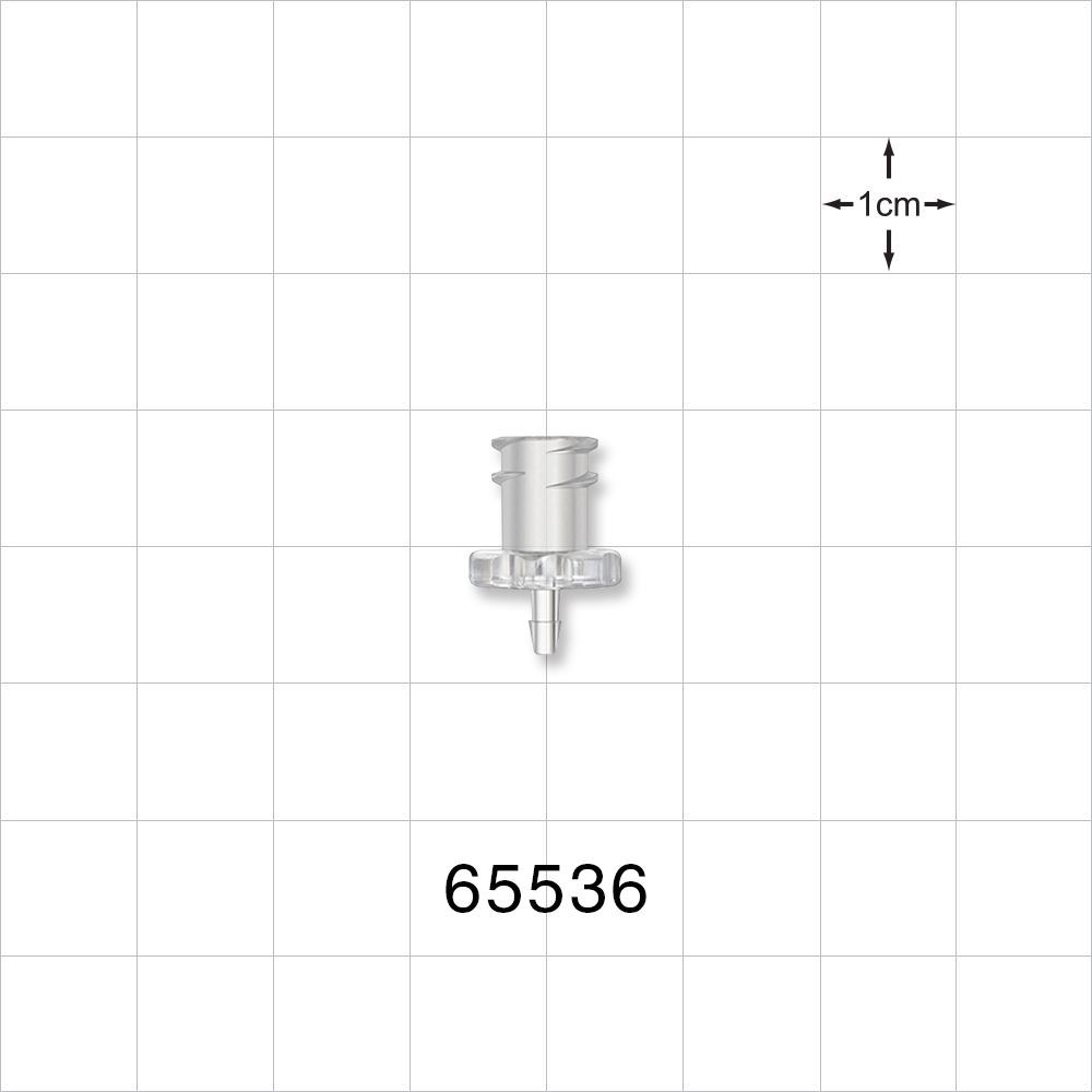 Female Luer Lock, Barbed, Clear