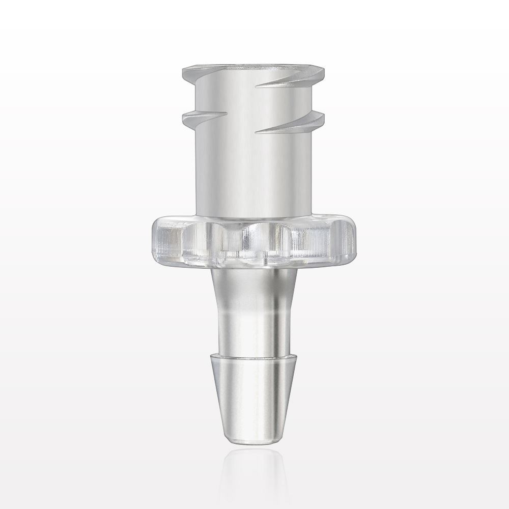 Female Luer Lock, Barbed, Clear