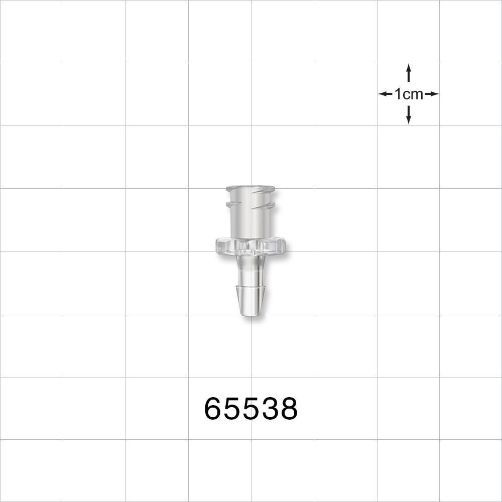Female Luer Lock, Barbed, Clear
