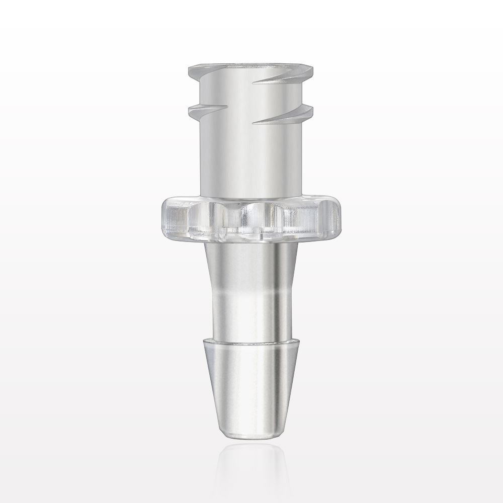 Female Luer Lock, Barbed, Clear