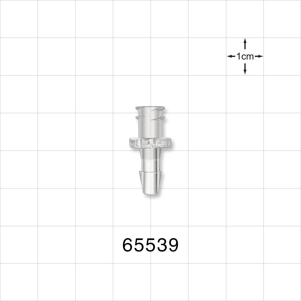 Female Luer Lock, Barbed, Clear