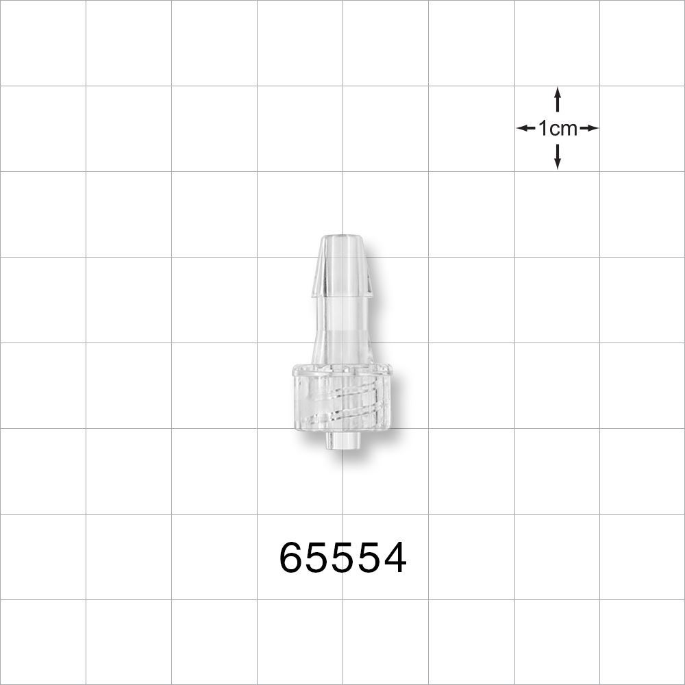 Male Luer Lock, Barbed, Clear