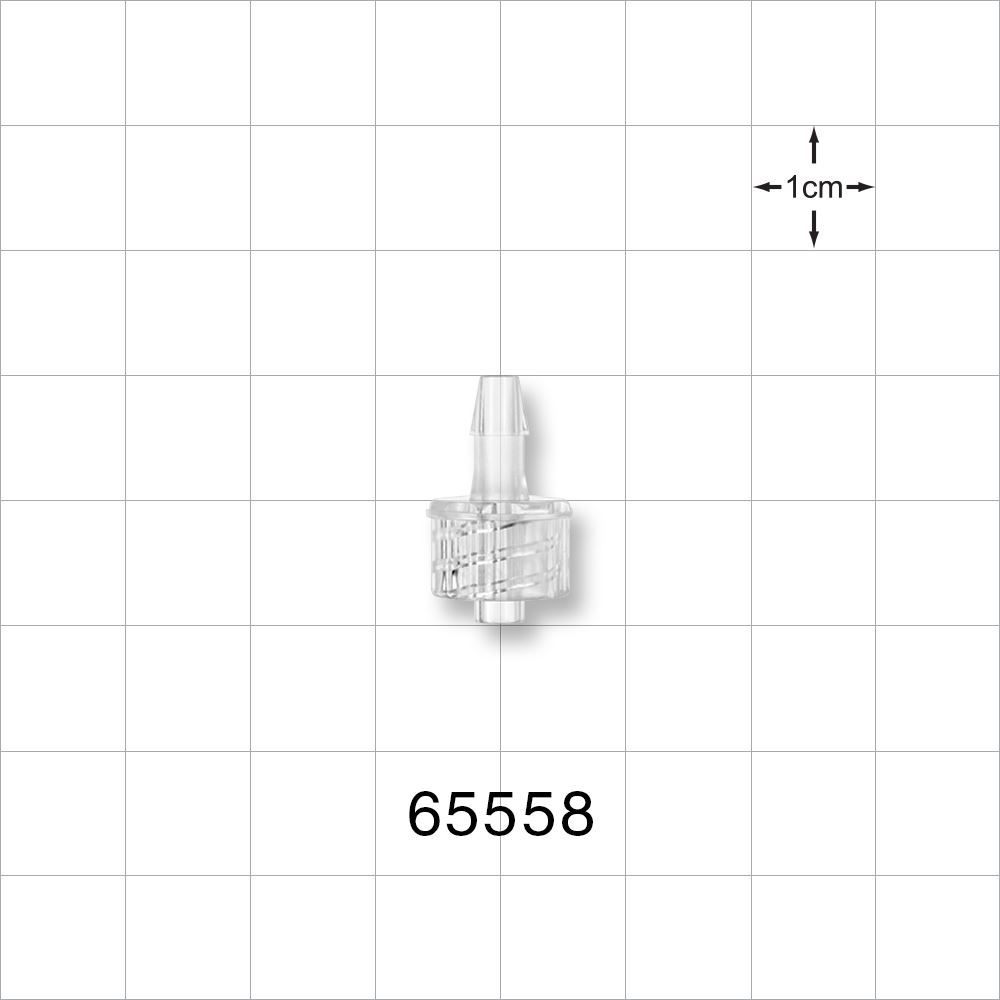 Male Luer Lock, Barbed, Clear