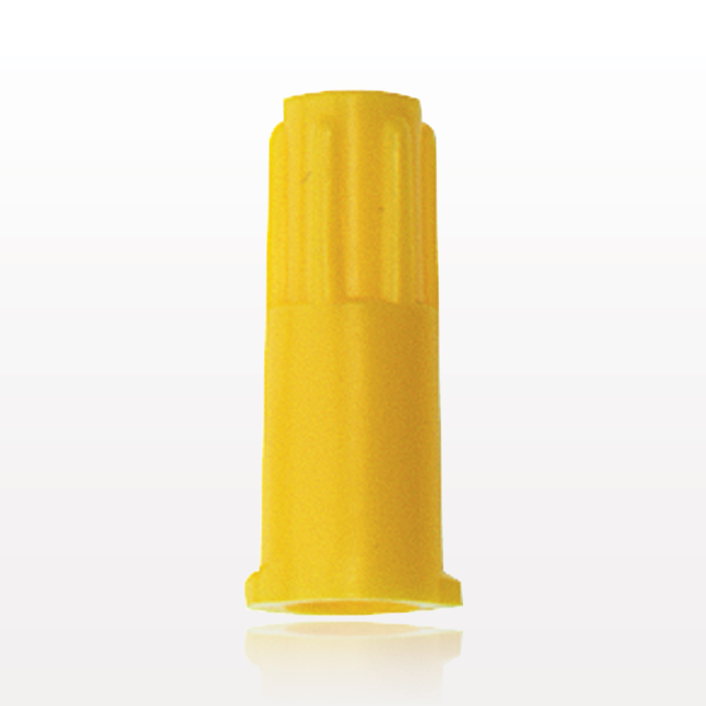 Female Luer Cap, Non-Vented, Yellow