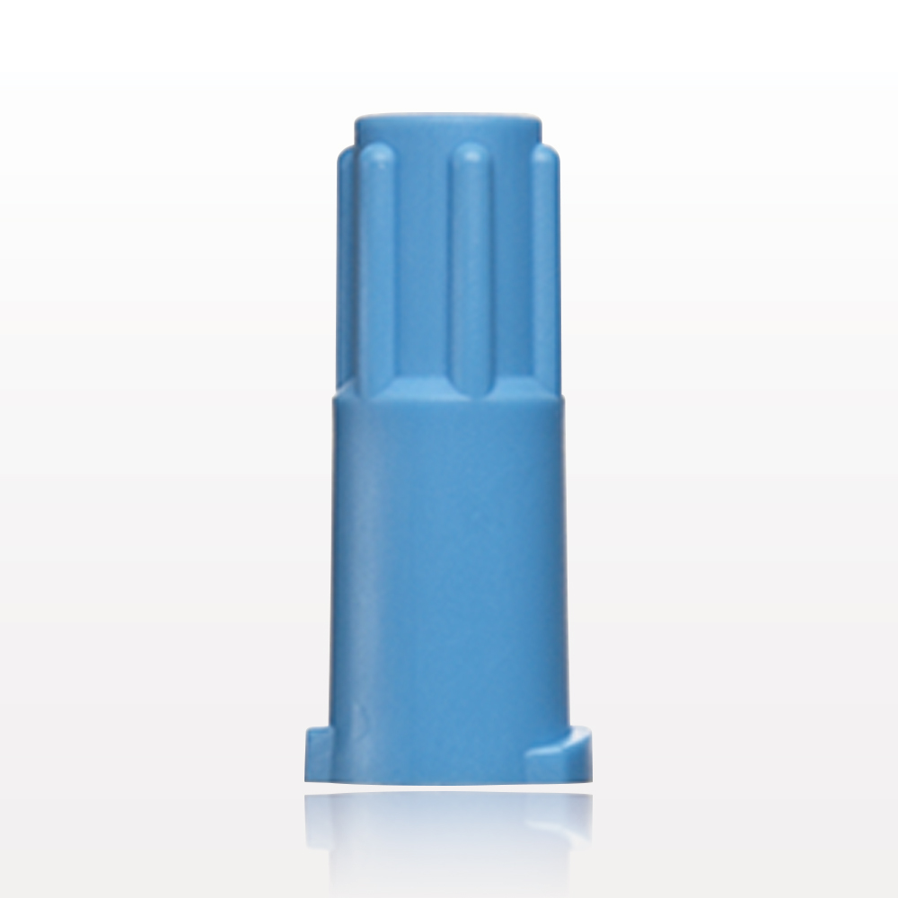 Female Luer Cap, Vented, Blue
