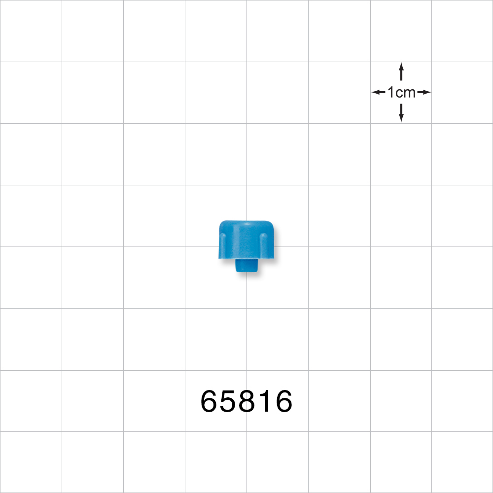 Push-On Male Luer Cap, Non-Vented, Blue