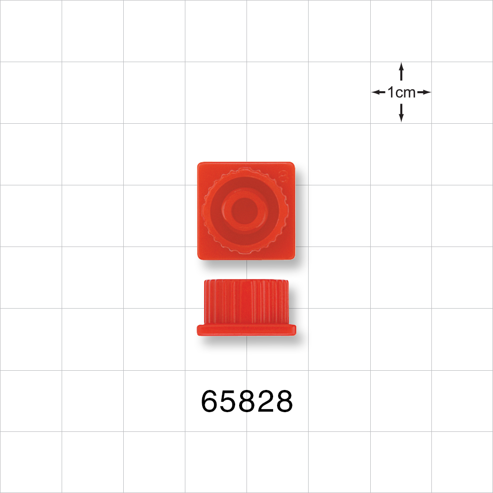 Male Luer Cap, Non-Vented, Red