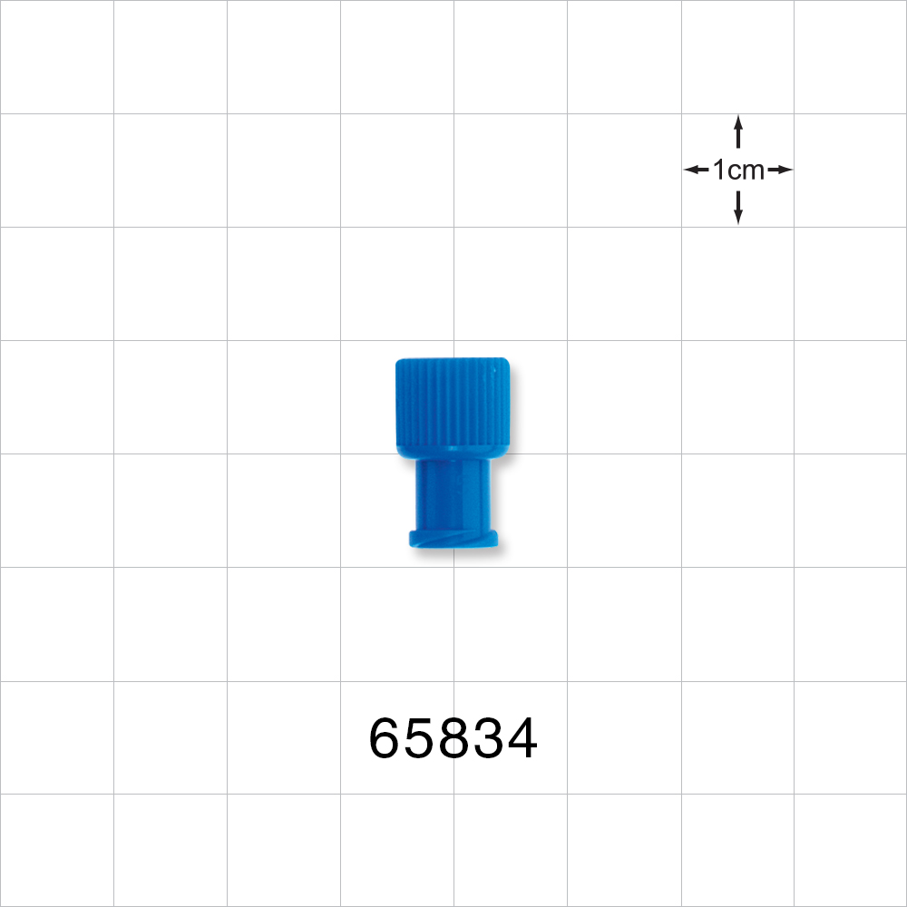 Double Dead-Ender Cap, Non-Vented w/Recessed Stem, Blue