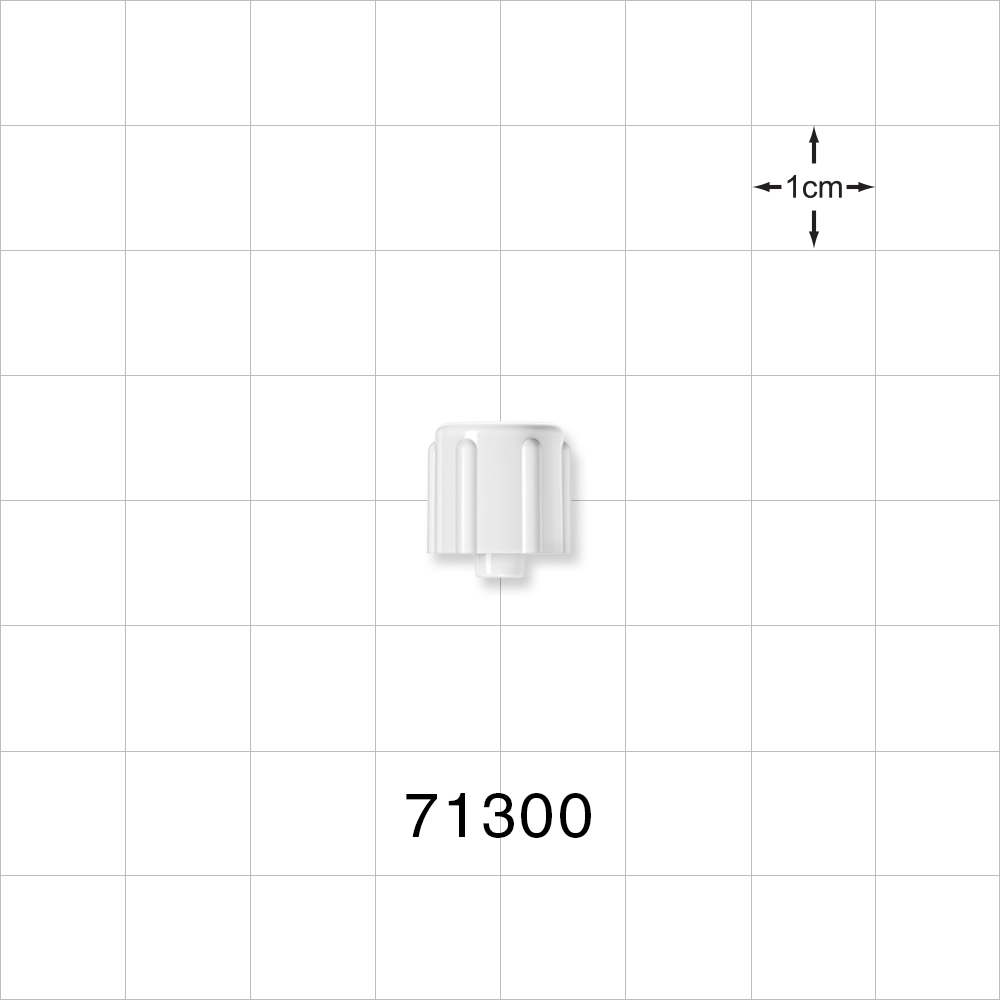 Male Luer Cap, Non-Vented, White