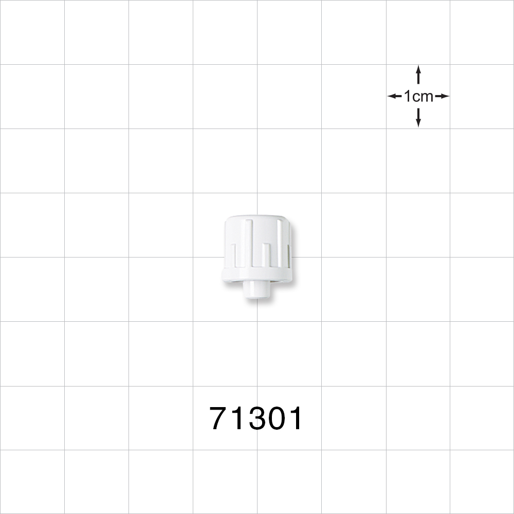Male Luer Cap, Non-Vented, White