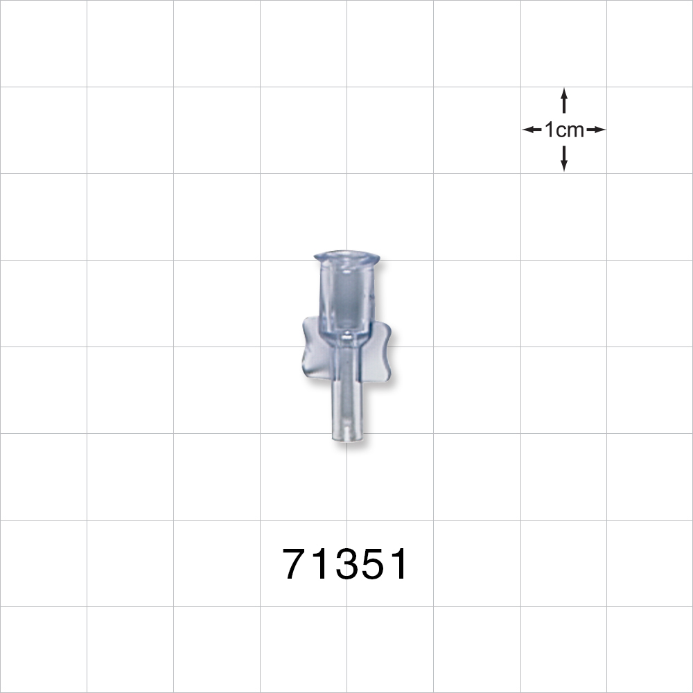 Female Luer Lock, Tubing Port, Clear
