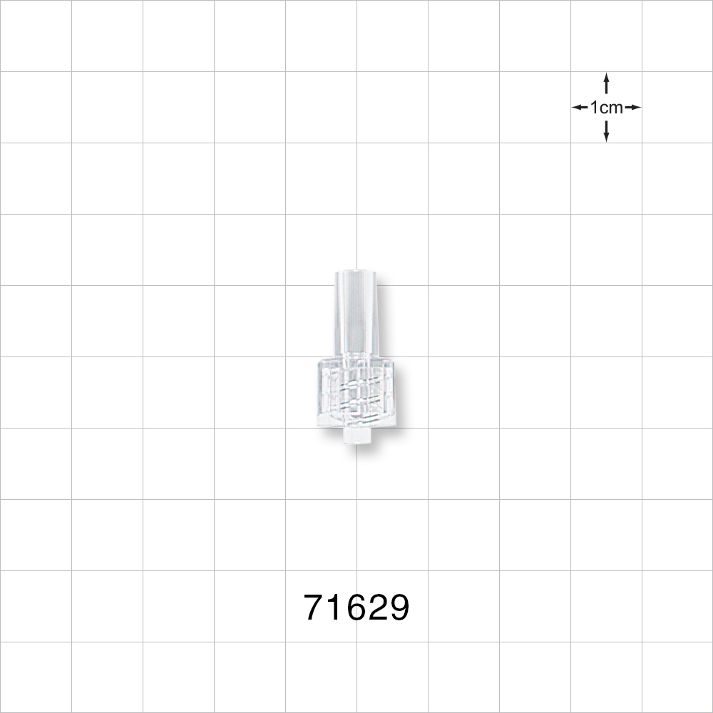Male Luer Lock, Tubing Port, Clear