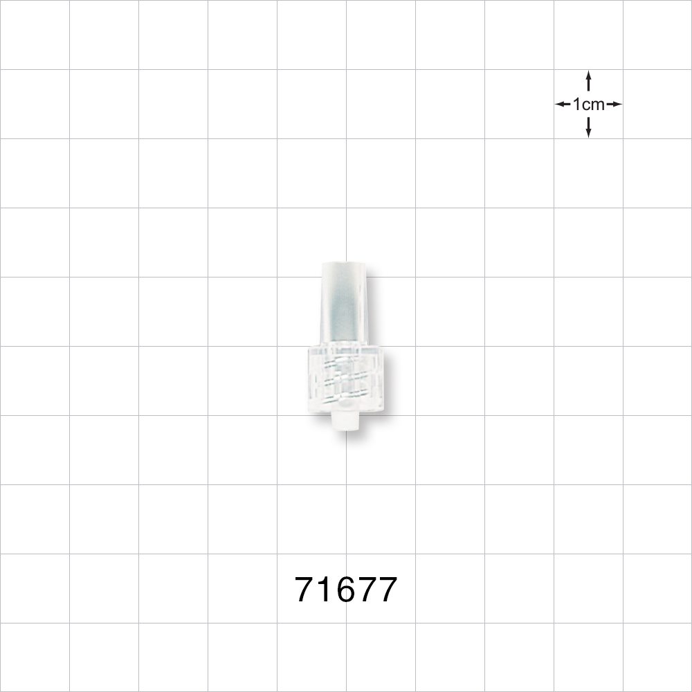 Male Luer Lock, Tubing Port, Clear