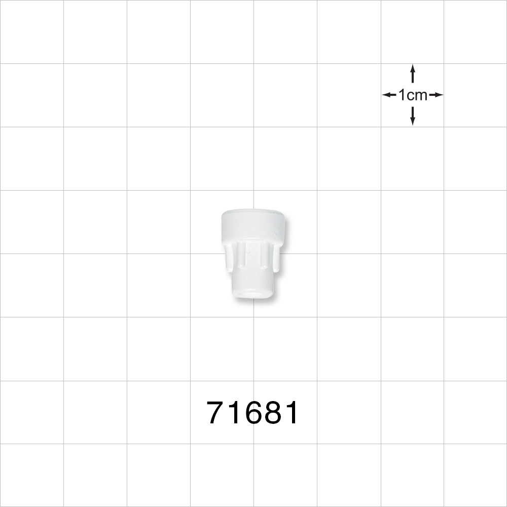 Push-On Male Luer Cap, Vented, White