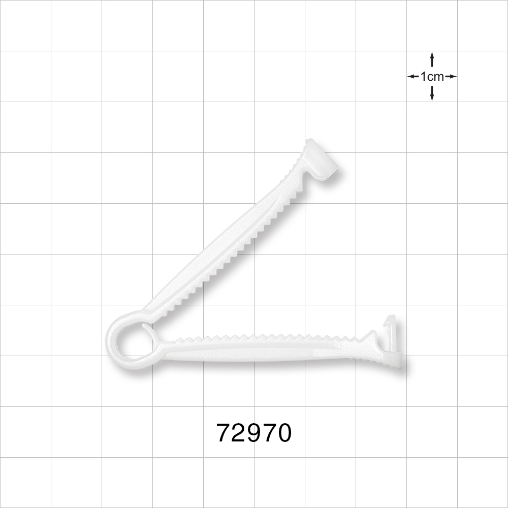 Non-Reopening Clamp, White