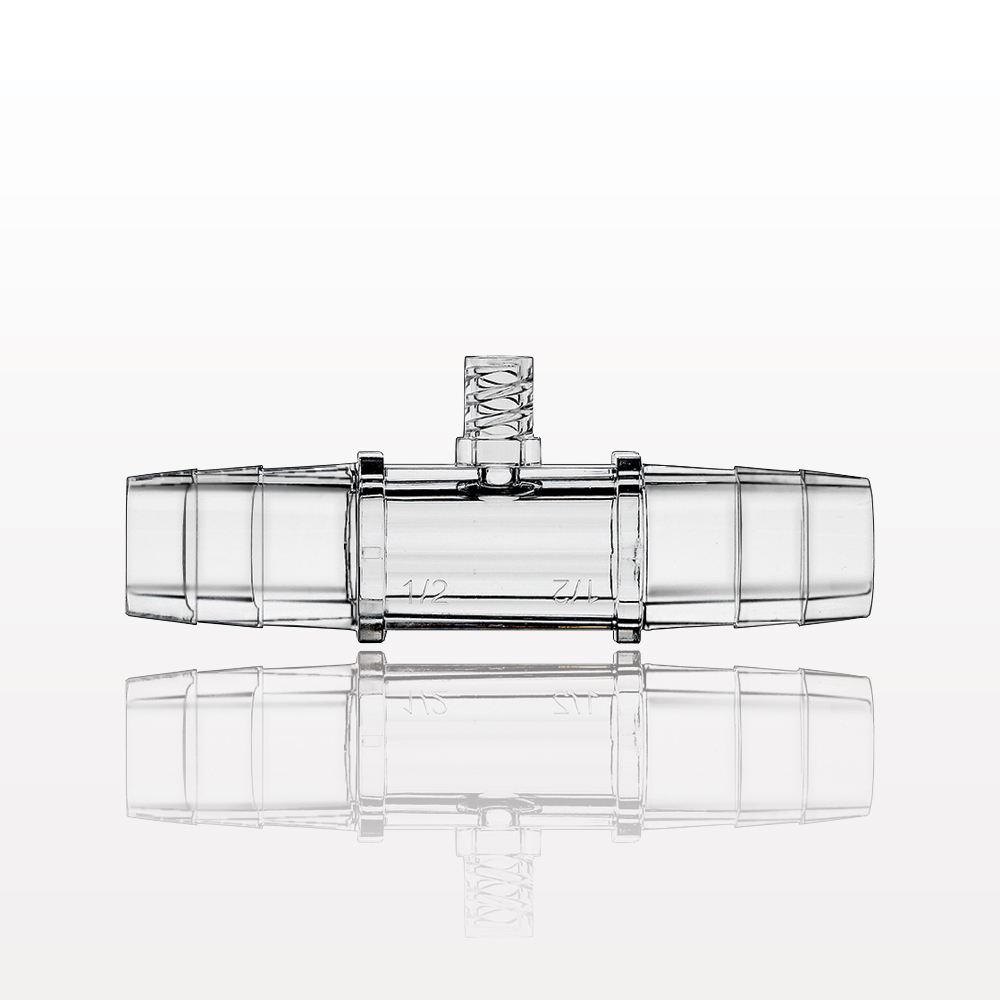 Straight Connector, Barbed, Female Luer Lock Side Port, Clear